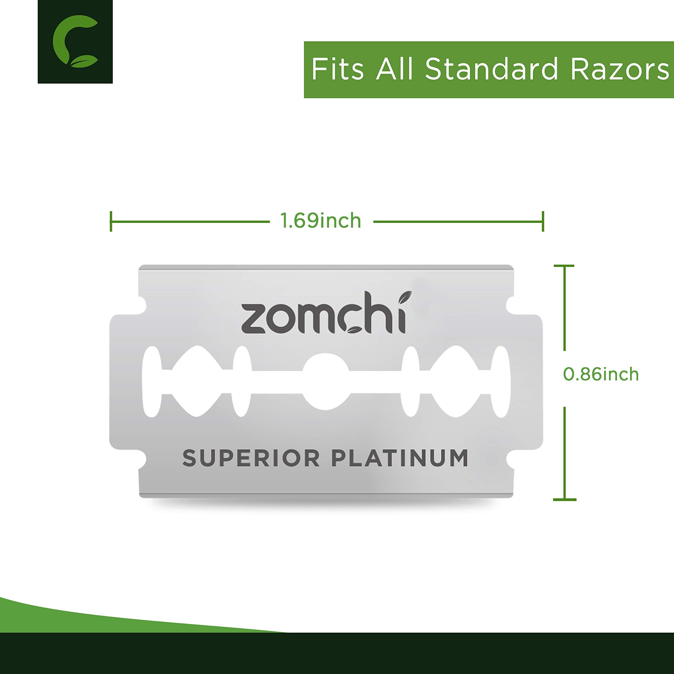 ZOMCHI skin-friendly blades suit all skin types with shaving cream for comfortable shaves.
