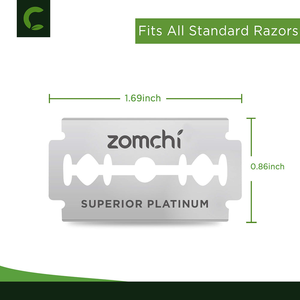 ZOMCHI skin-friendly blades suit all skin types with shaving cream for comfortable shaves.