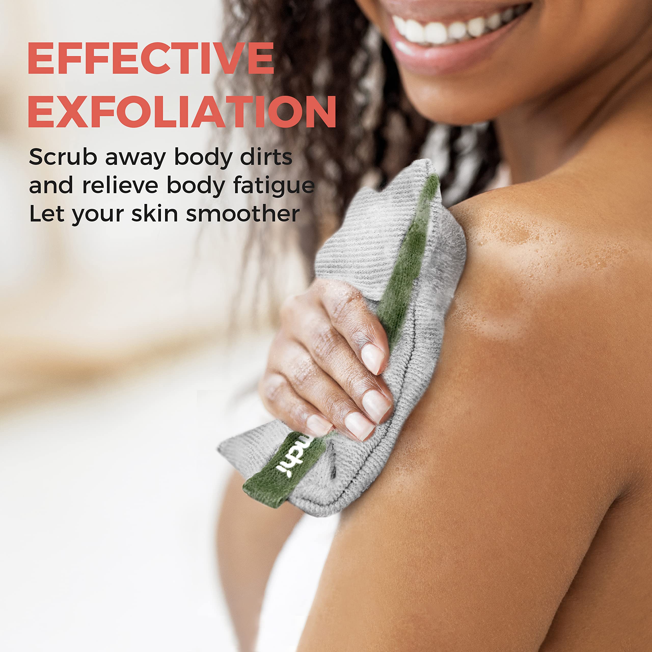 ZOMCHI soap bags inside soap bar demonstrates conserving soap while creating rich lather in showers.