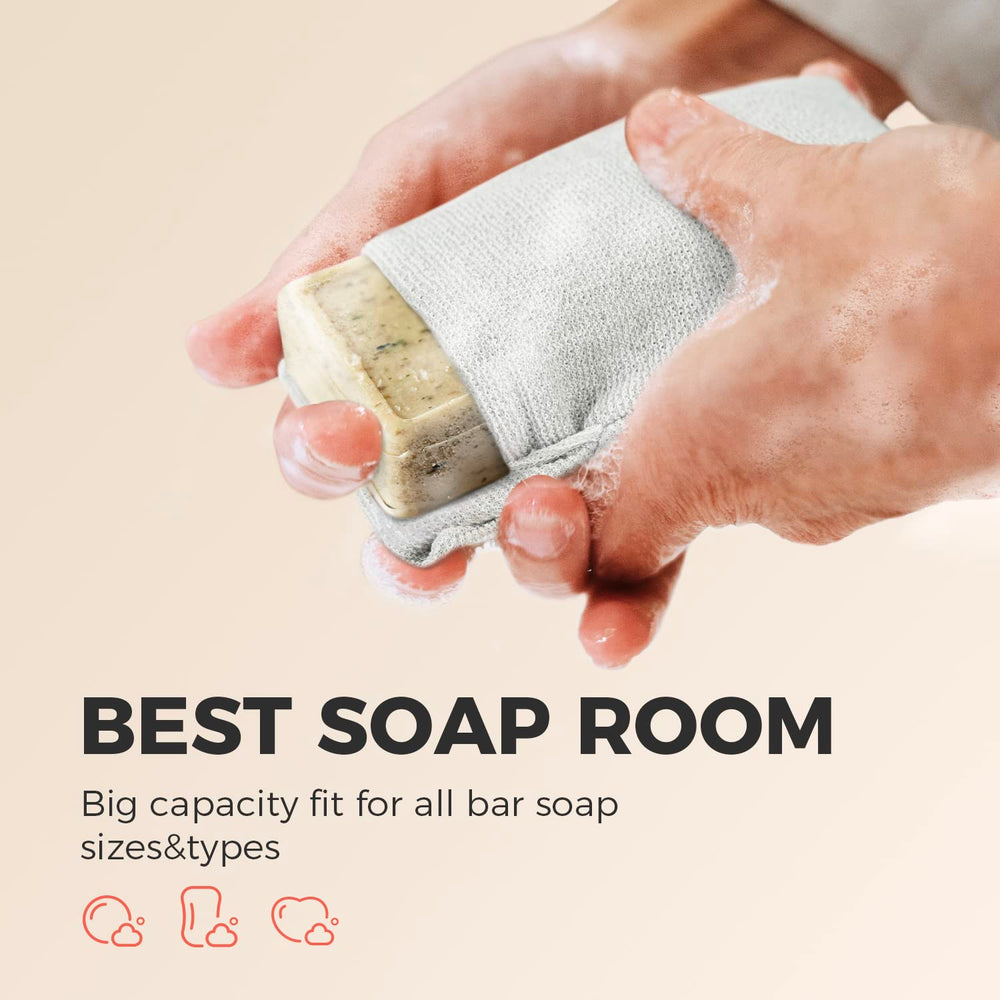 ZOMCHI soap pocket design highlights soap-saving feature and longer-lasting bars.