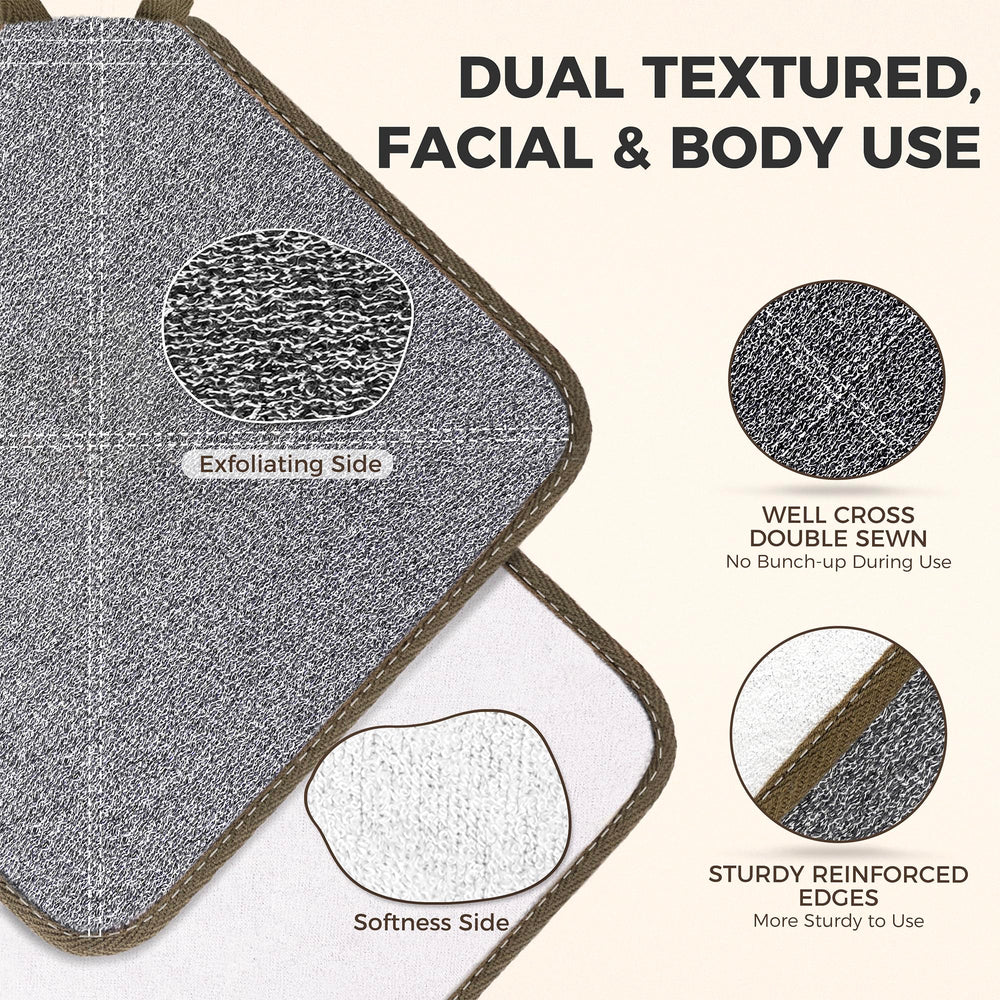 ZOMCHI washcloth coarse side for deep exfoliation, smooth skin after shower