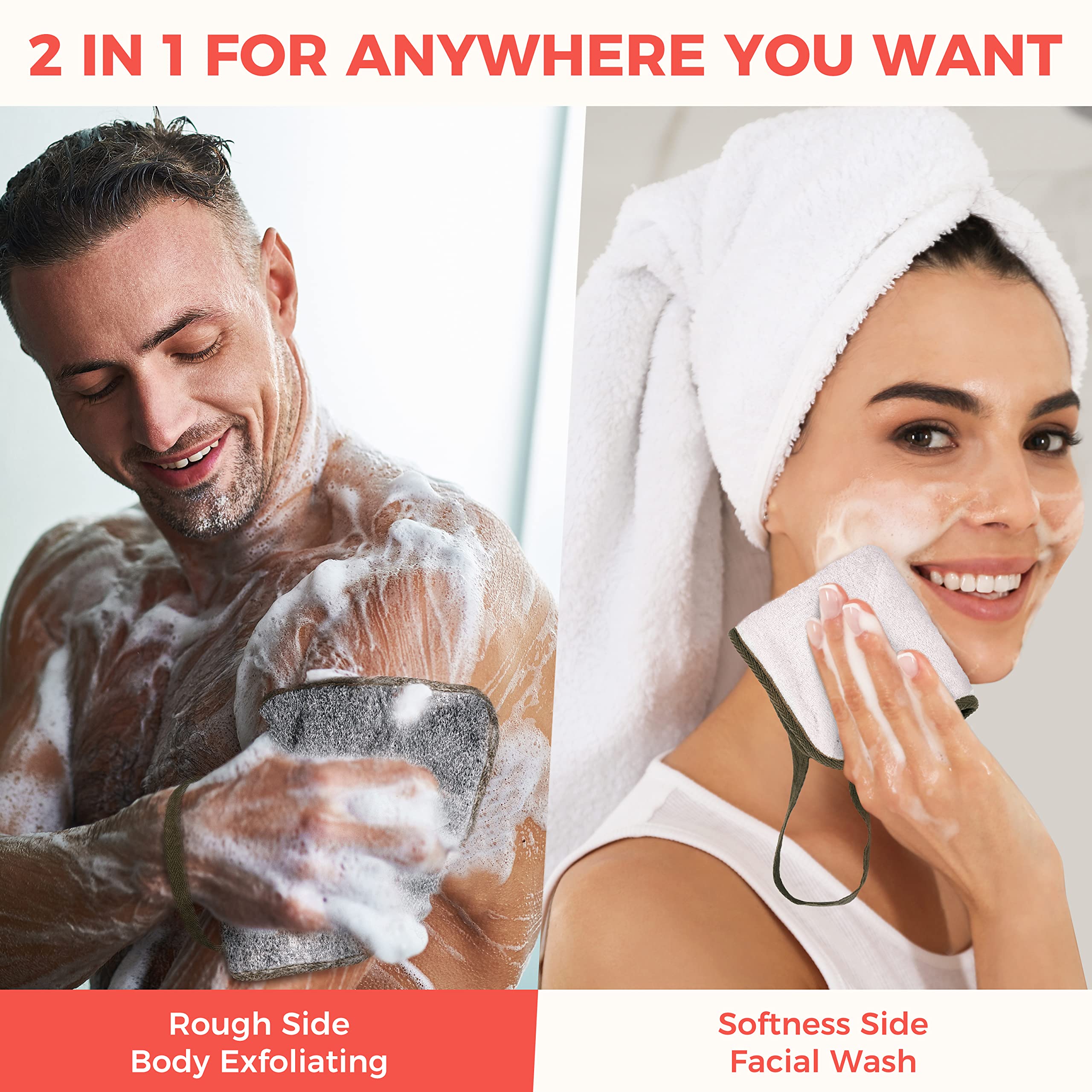 ZOMCHI washcloth double-stitched edges resist fraying in washes