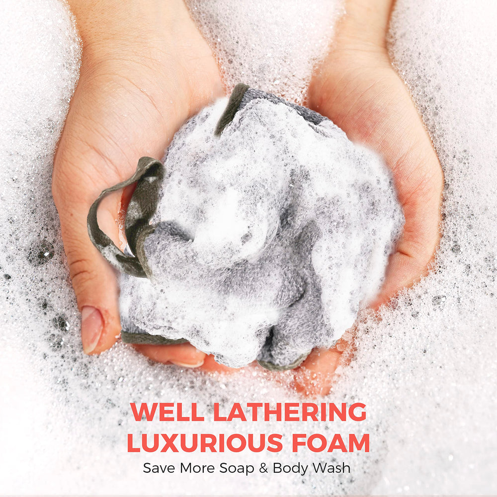 ZOMCHI washcloth large loop design aids grip and hang-dry after use