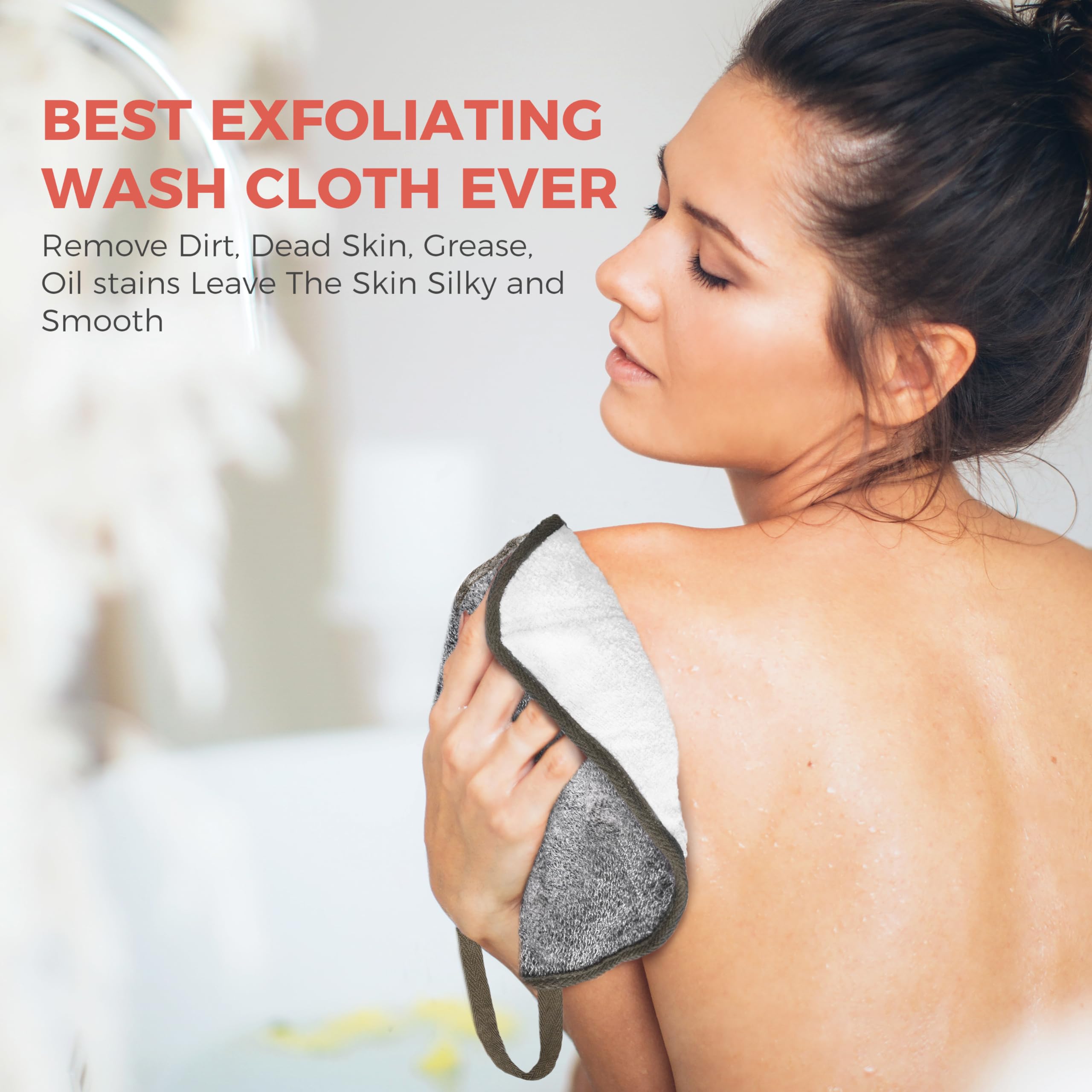 ZOMCHI washcloth soft side gentle cleansing on sensitive skin