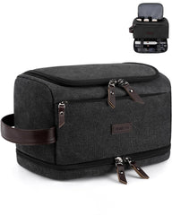ZOMFELT toiletry bag top view shows organized compartments for quick access