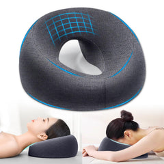 Zonngoo Face Down Pillow shows breathing zone for cooler prone sleeping comfort