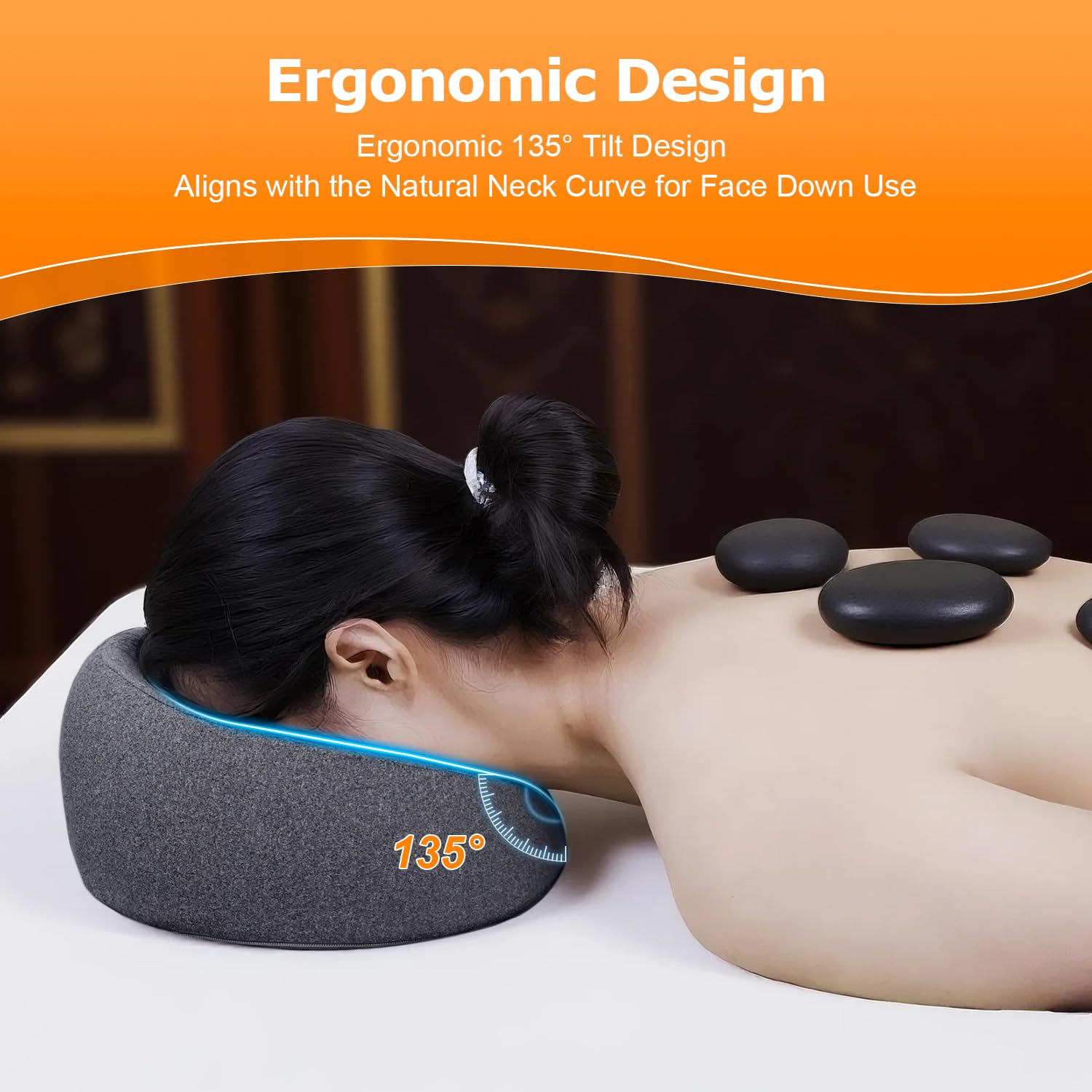 Zonngoo Face Down Pillow is portable for travel and on-the-go use