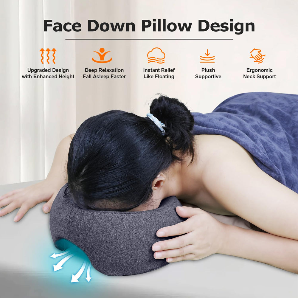 Zonngoo Face Down Pillow includes washable cover for easy cleaning between sessions