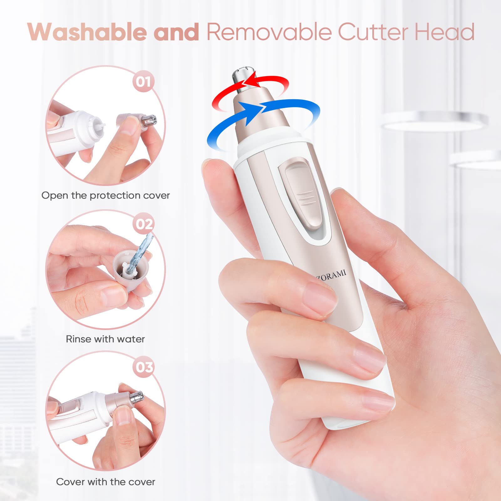 ZORAMI battery-operated design with long life for travel use.