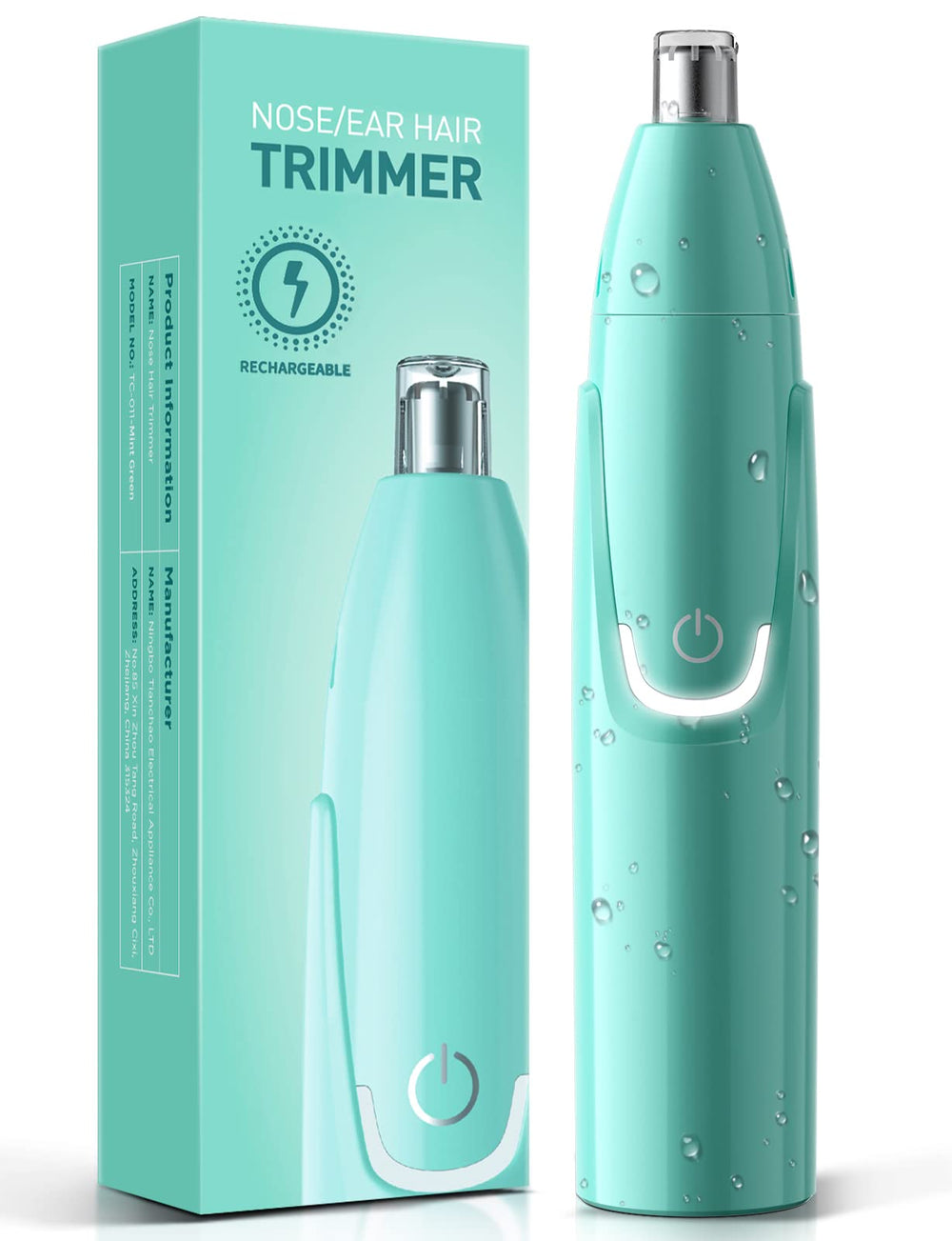 ZORAMI rechargeable ear-nose trimmer compact design for travel and quiet grooming.