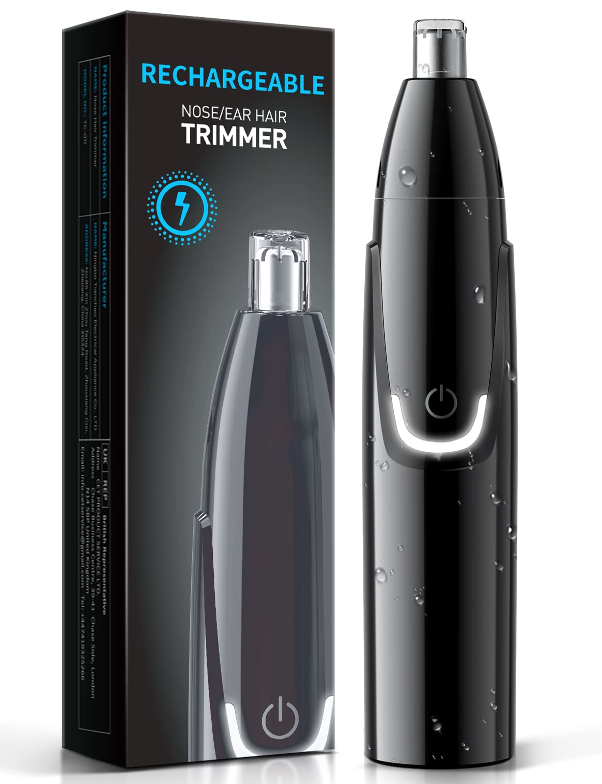 ZORAMI ear and nose trimmer front view highlights compact design for on-the-go grooming