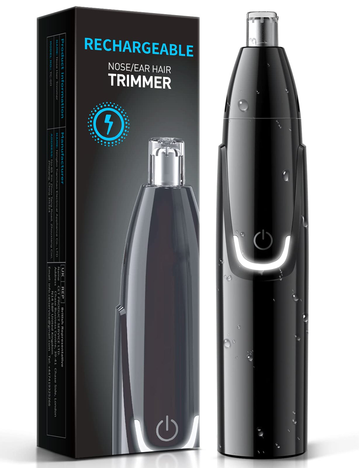 ZORAMI ear and nose trimmer front view highlights compact design for on-the-go grooming
