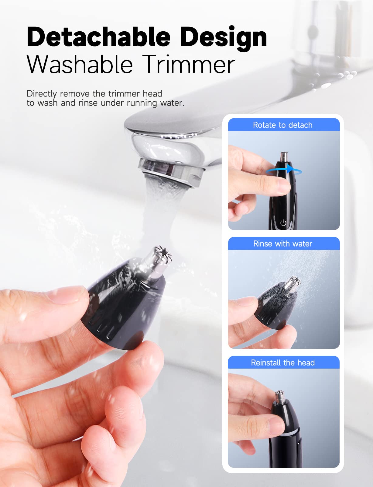 ZORAMI travel-ready trimmer with protective cover case