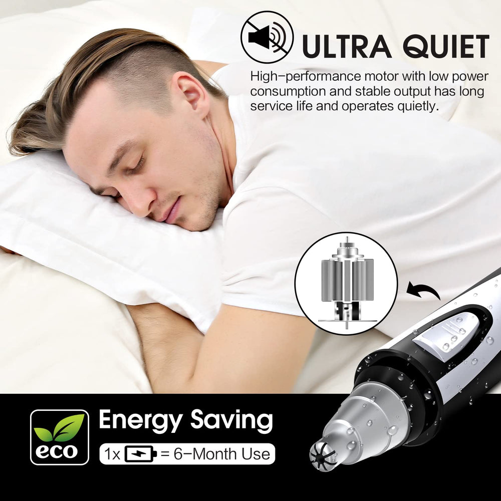 ZORAMI travel-ready trimmer with whisper-quiet operation supports discreet grooming.