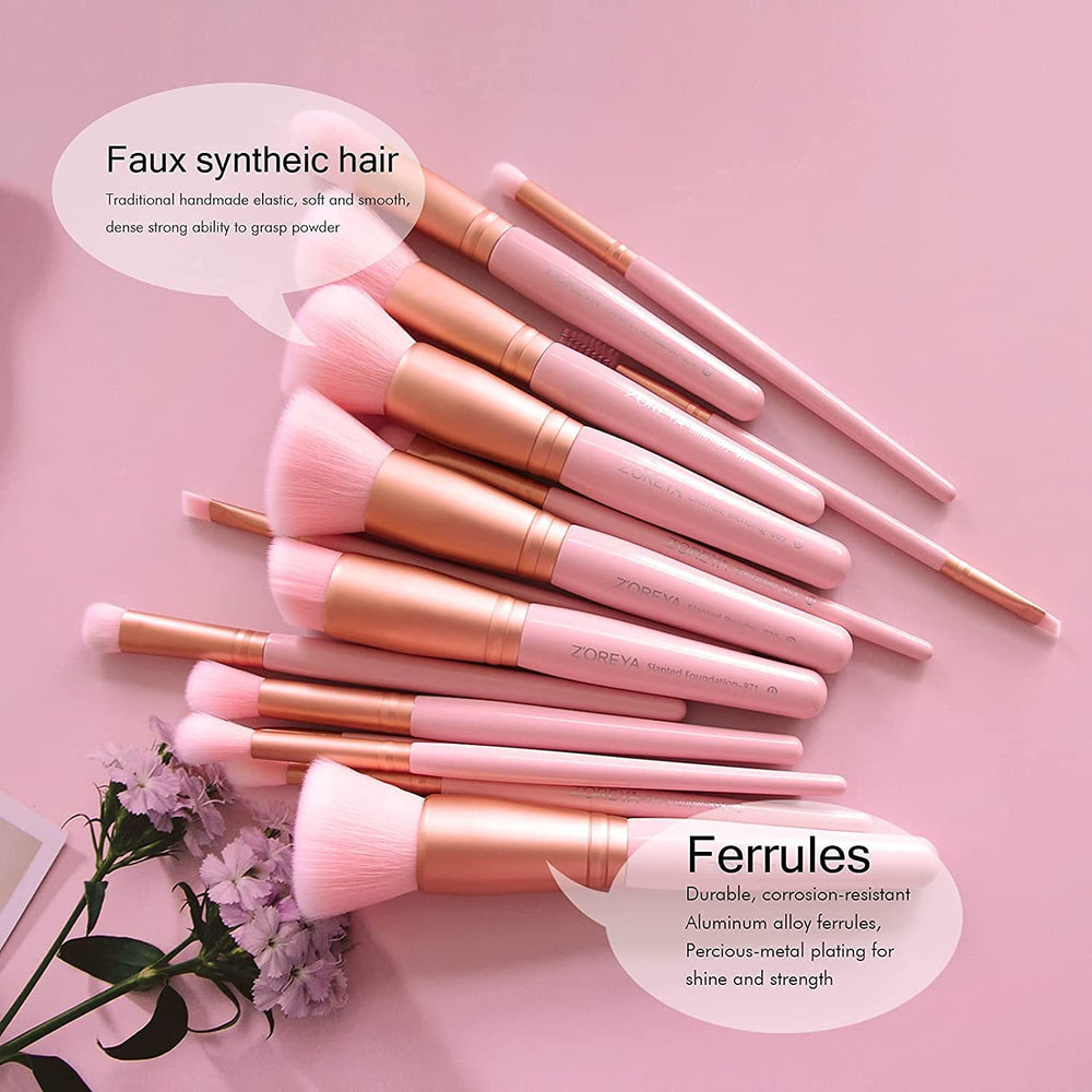 ZOREYA foundation brush pointed shape delivers precise base application.
