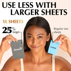 Six-pack packaging front view of ZOROM'S blotting sheets.