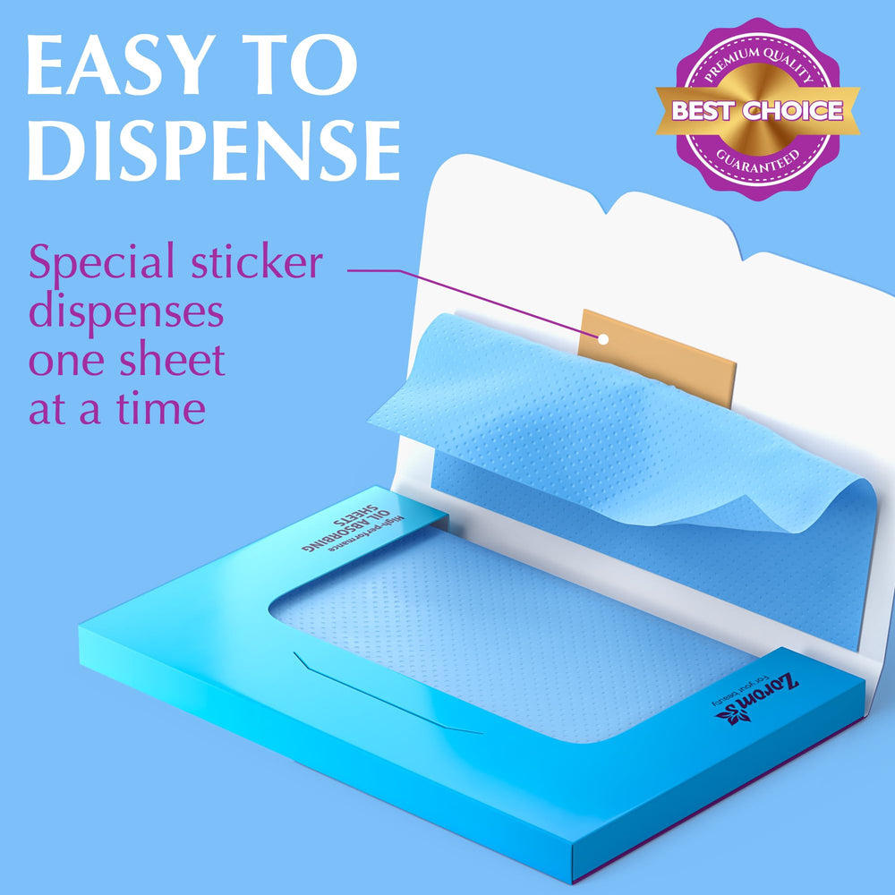 ZOROM'S durable oil-absorbent paper resists tearing during use.