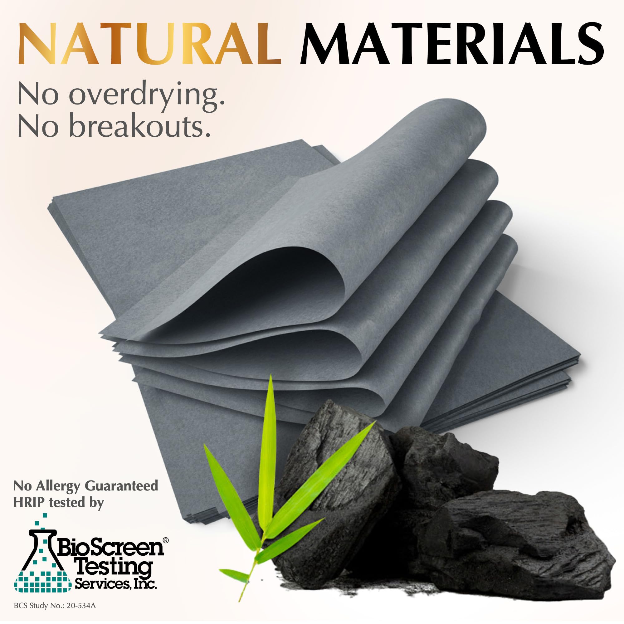 Large sheets cover the T-zone with fewer sheets needed.