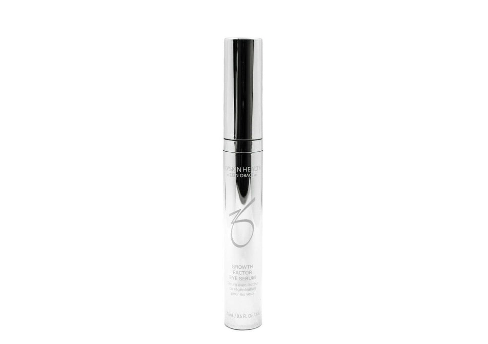 ZOSH Growth Factor Eye Serum gel-tipped applicator indicates cooling, soothing application.