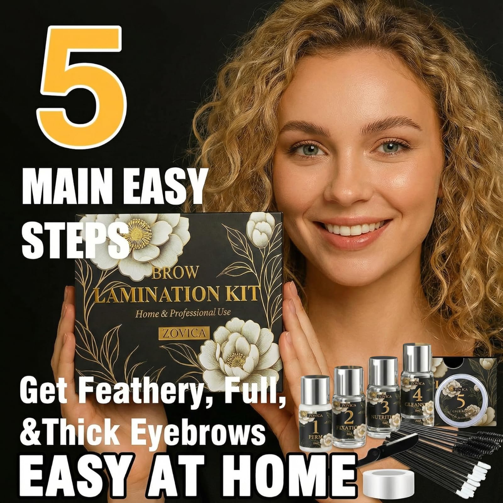 Zovica Brow Lamination Kit - at-home guide makes lamination easy for beginners