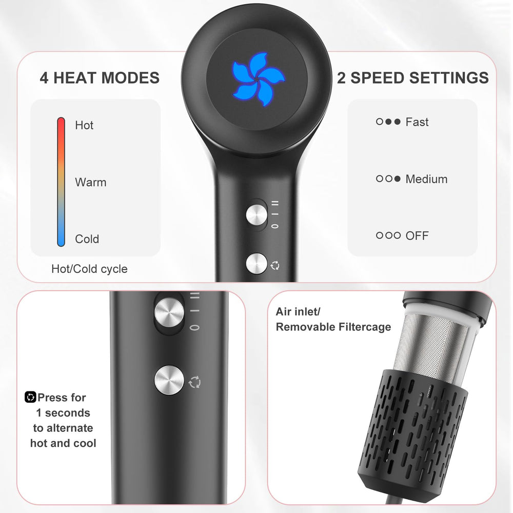 ZPP Hair Dryer low-noise performance supports comfortable home use.