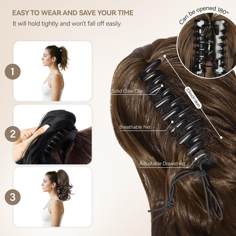 ZQIAN BEAUTY black ponytail extension delivers natural-looking fibers and bounce