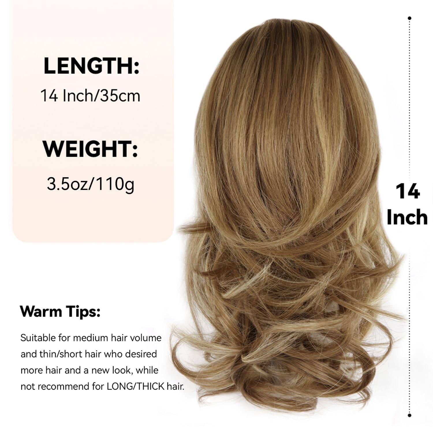 ZQIAN BEAUTY clip-on ponytail application tutorial frame, quick styling