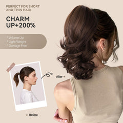 ZQIAN BEAUTY clip-on ponytail ready to wear for quick style changes
