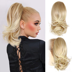 ZQIAN BEAUTY clip-on ponytails 14in curly—instant hairstyle update for special occasions.