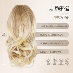 ZQIAN BEAUTY wavy pony tail extension—clip-in method for quick volume and bounce.