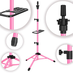 ZQIAN BEAUTY wig stand tripod tool tray keeps scissors and brushes within easy reach