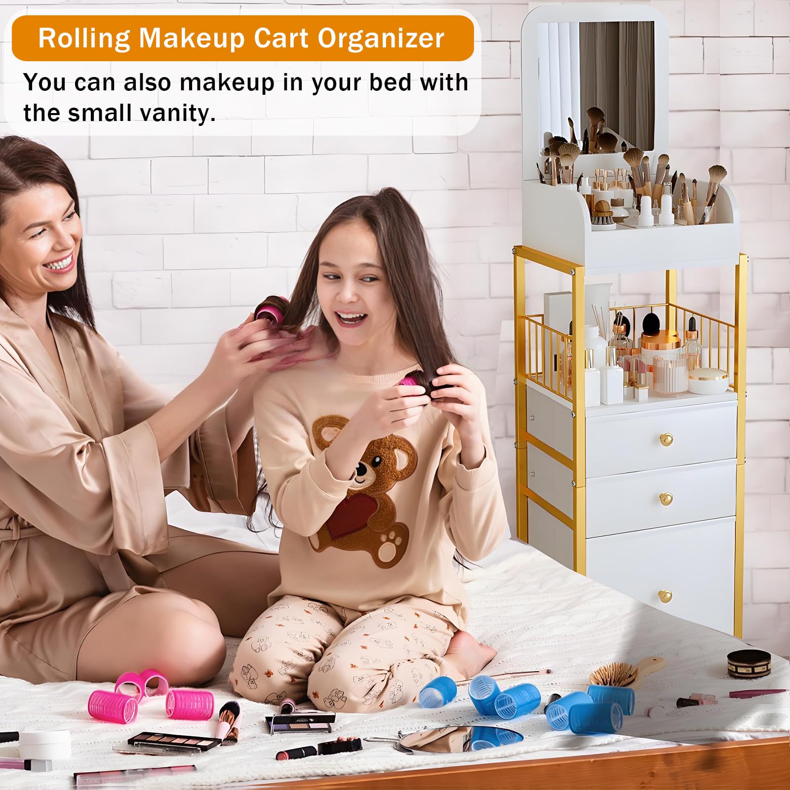 ZQUYAJ cosmetic display case keeps items neatly arranged and ready to view.