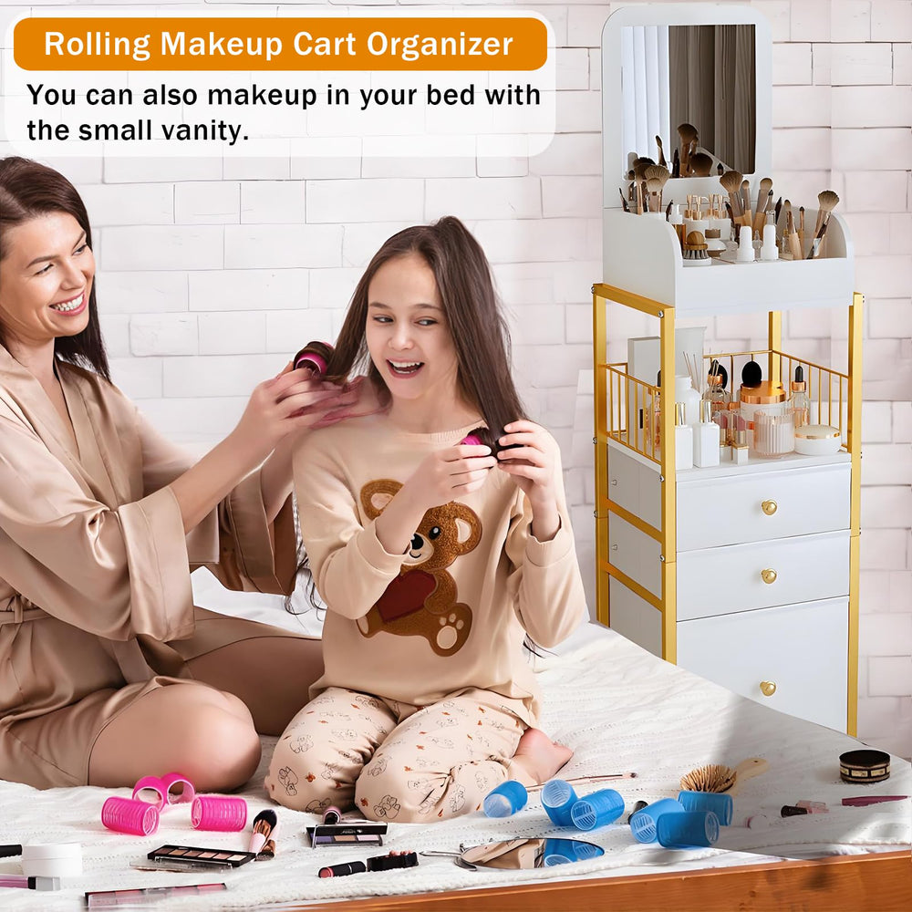 ZQUYAJ cosmetic display case keeps items neatly arranged and ready to view.