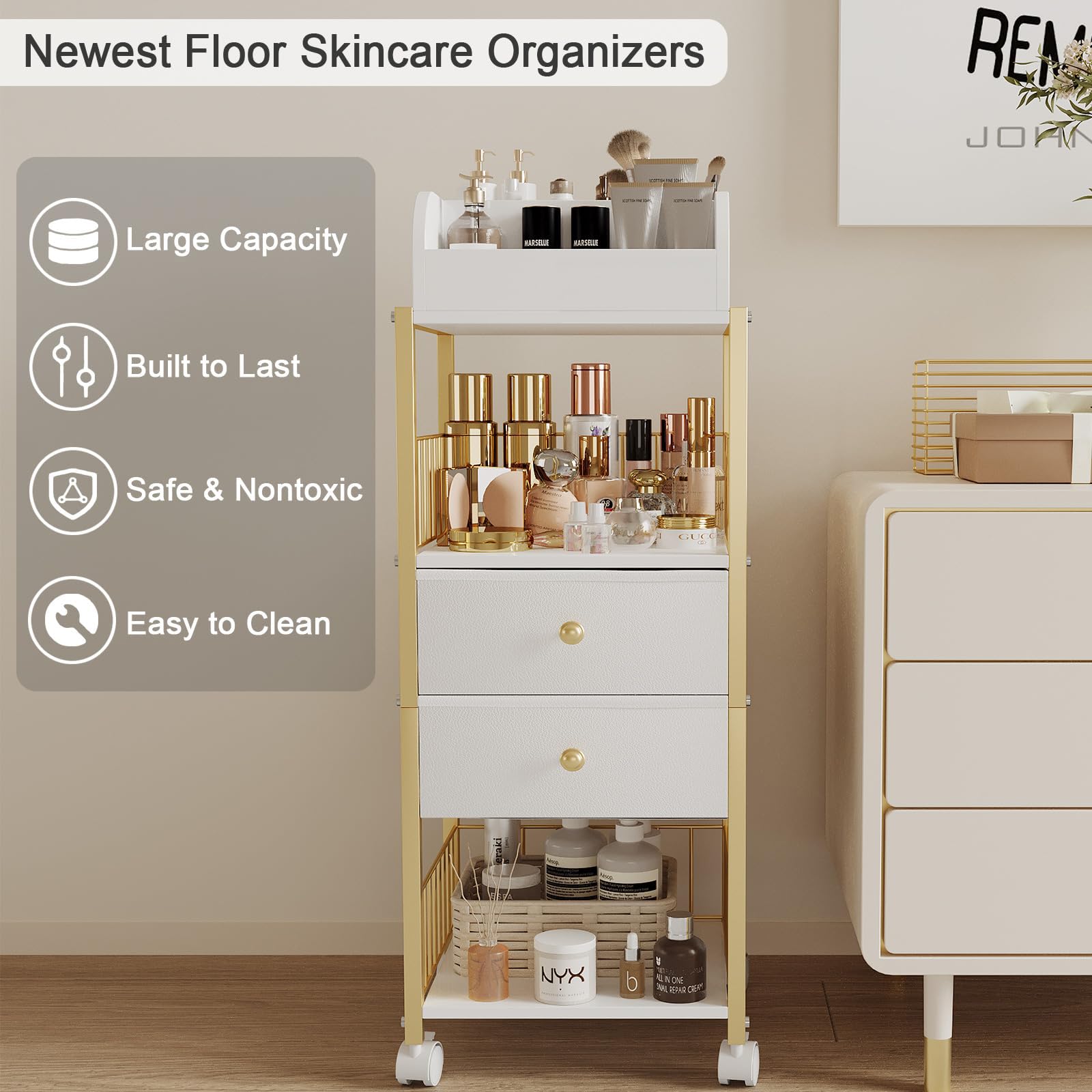 ZQUYAJ durable materials ensuring sturdy support for brushes and bottles