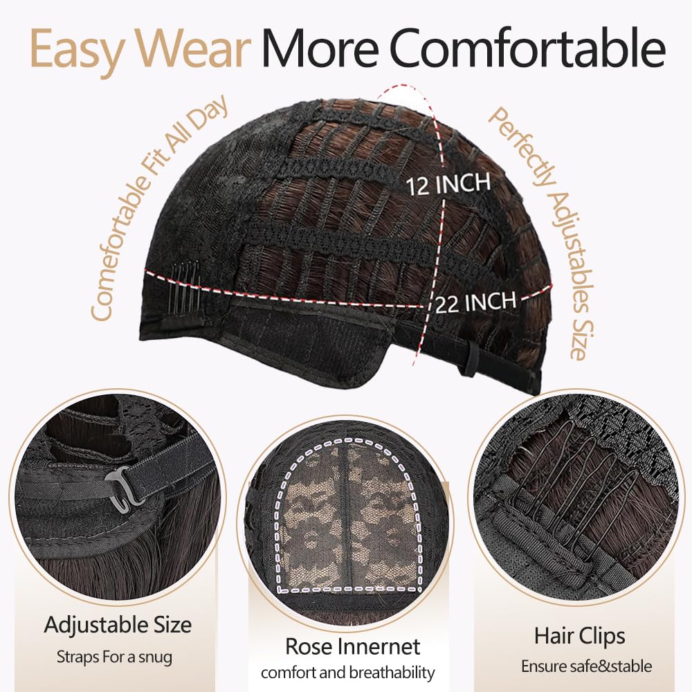 ZRLK long layered wig—easy maintenance by shaking or finger-styling.
