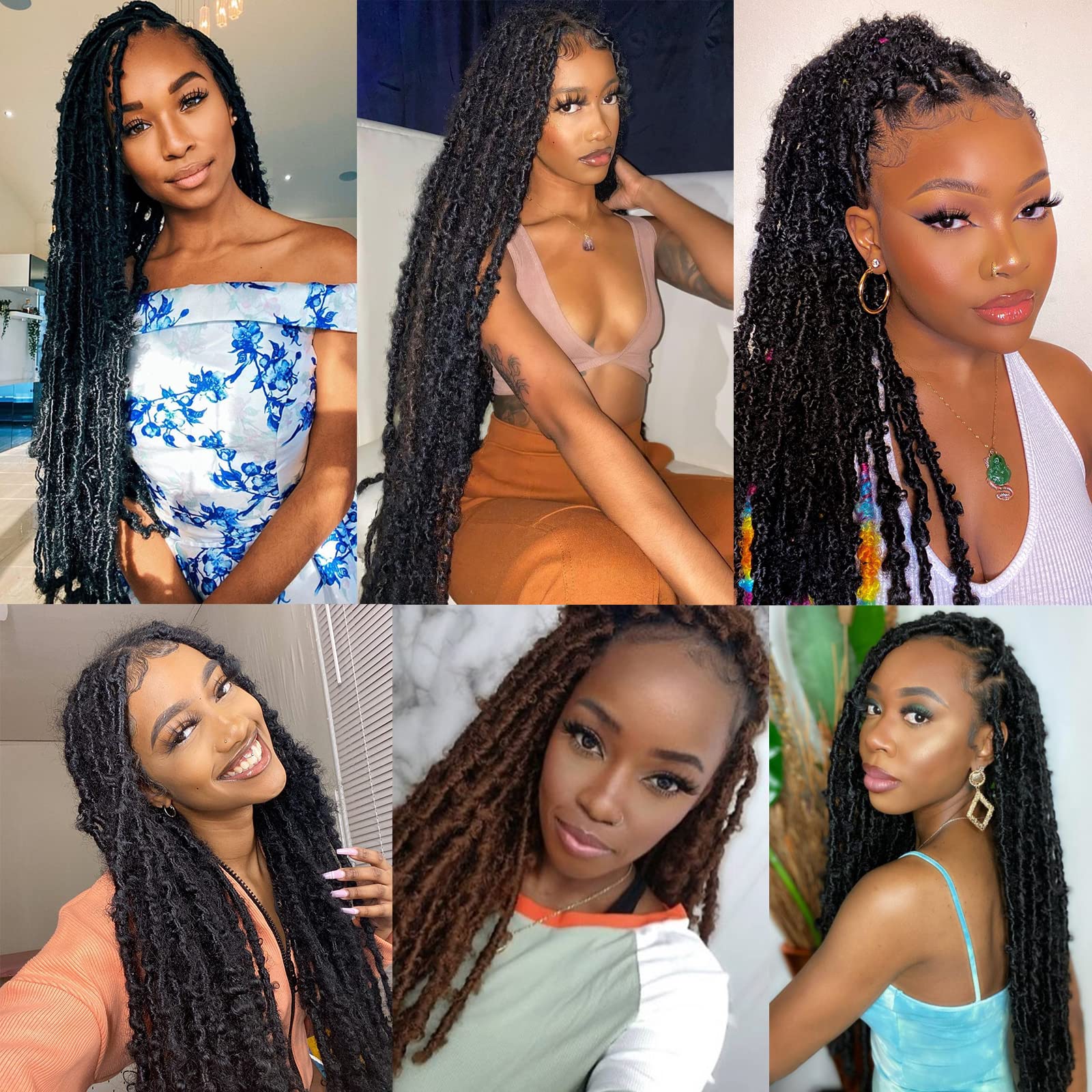 ZRQ butterfly locs on model—natural, stylish finish for events.