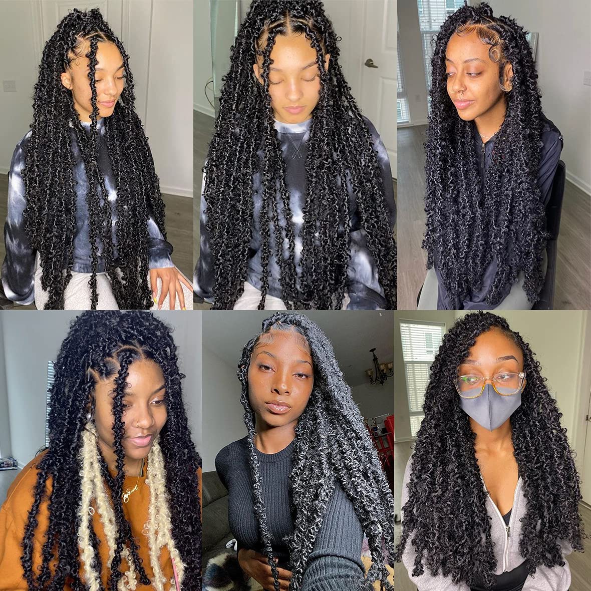 ZRQ butterfly locs natural look on head with easy assembly