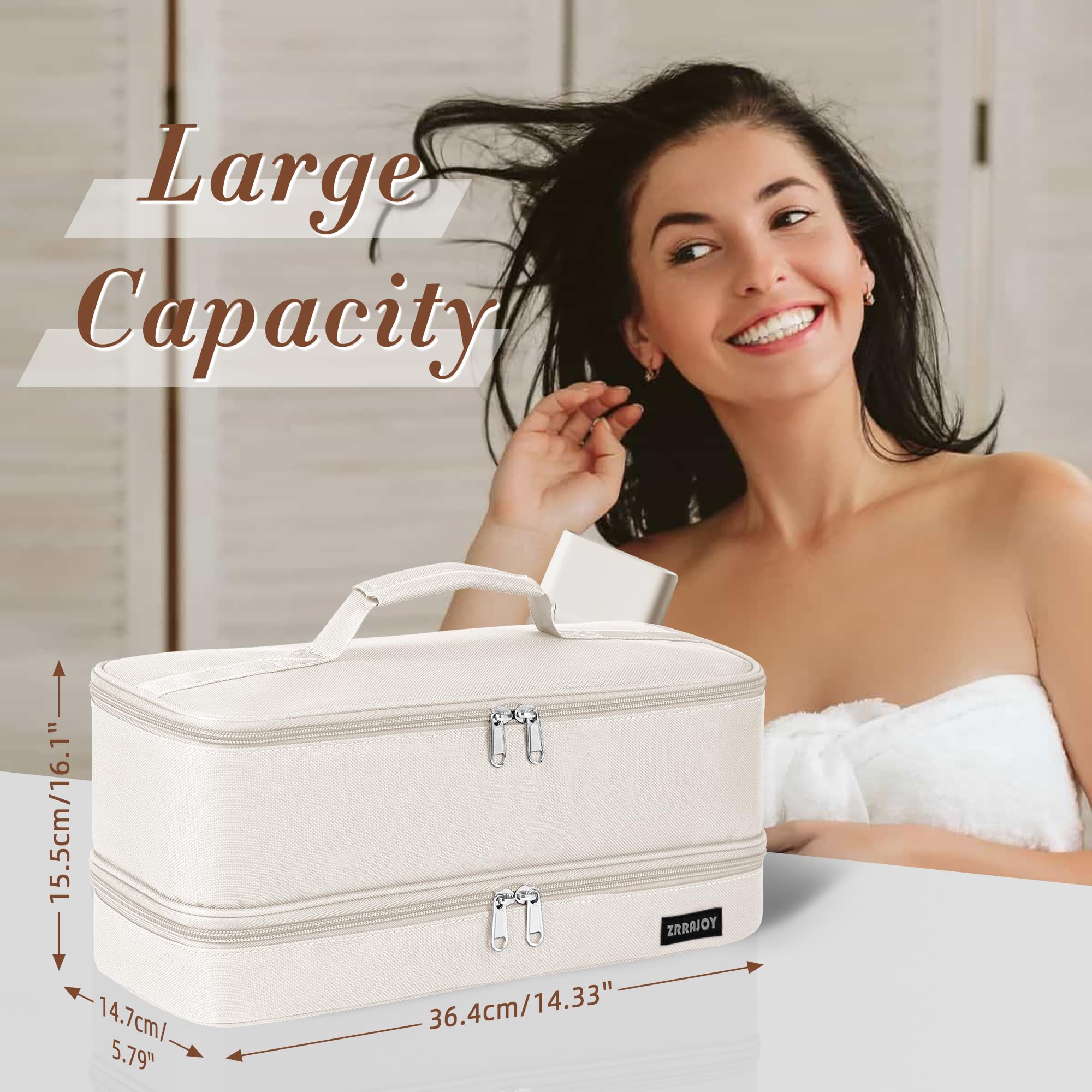 ZRRAJOY Shark Flexstyle case interior keeps two self-winding curlers organized securely.