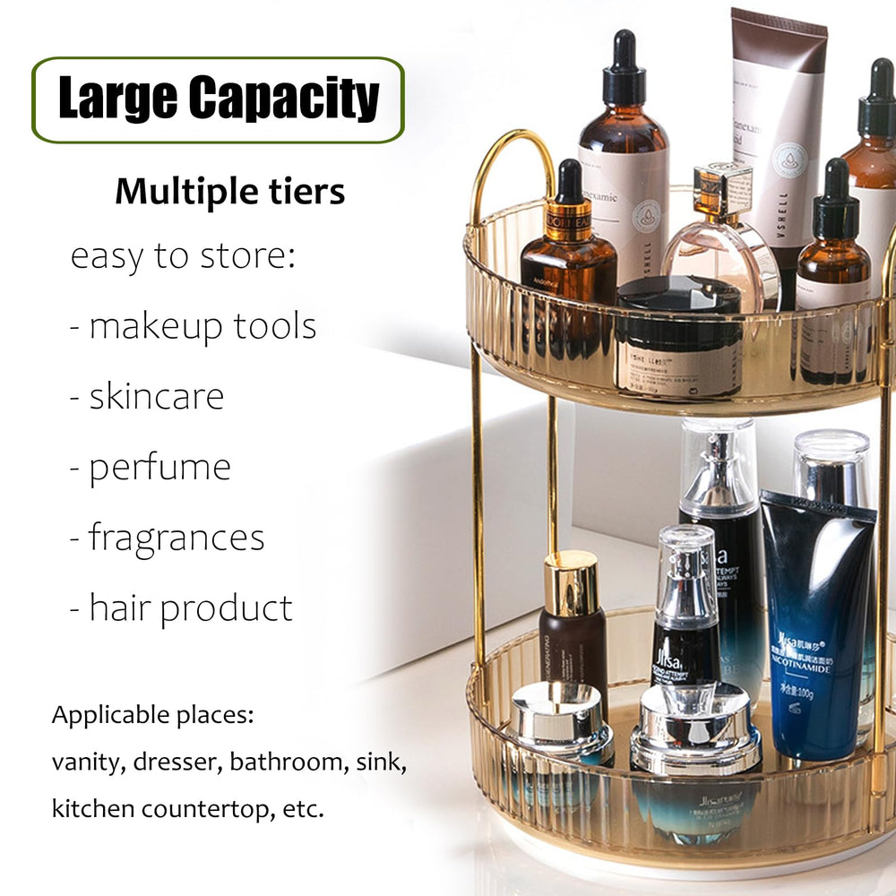 Zufudo large-capacity storage fits makeup, skincare, perfume, nail polish, and more.