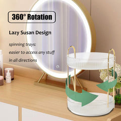 Zufudo clear skincare storage on vanity emphasizes transparent, easy-to-see organization