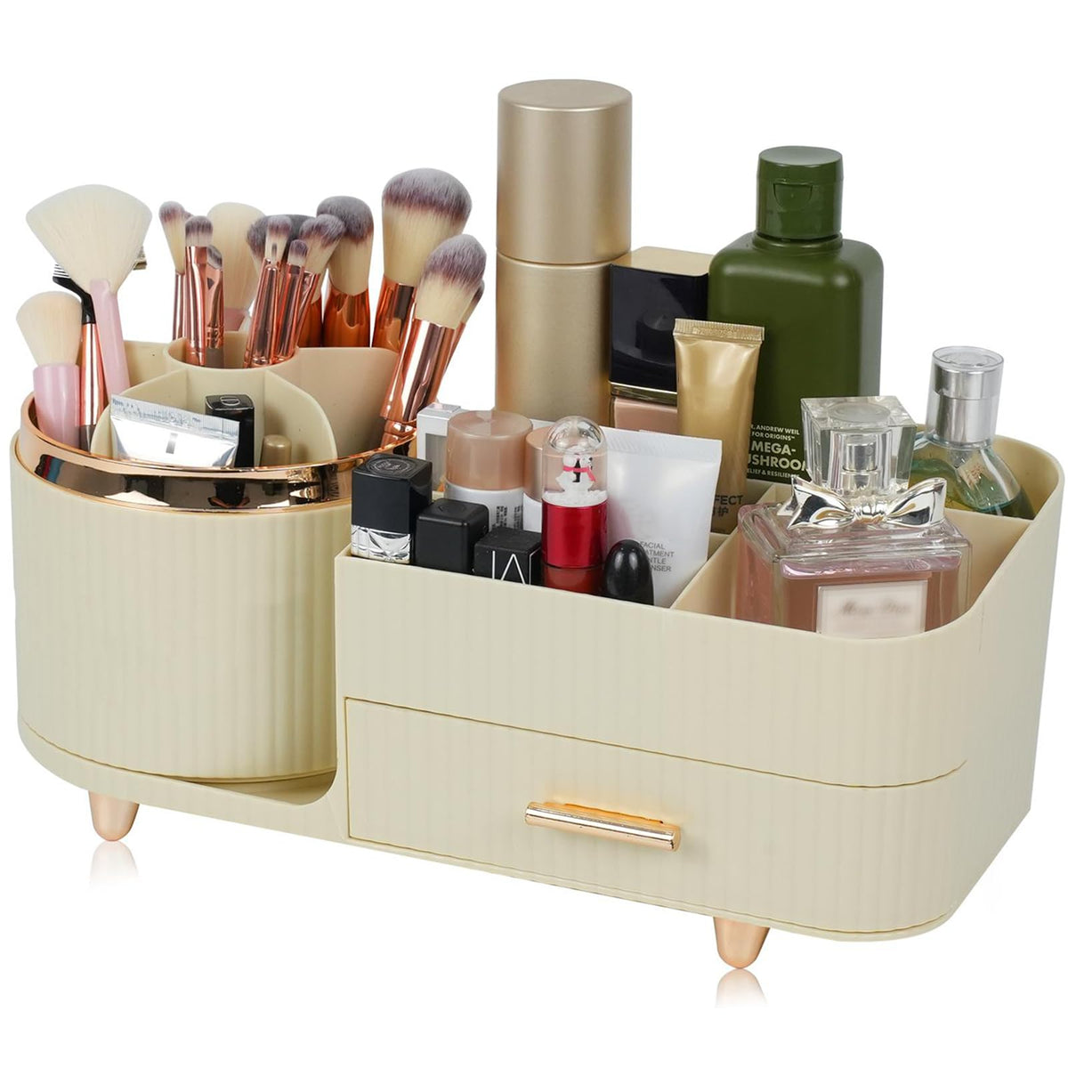 Zufudo Model 3016 Cream with 360° rotation for easy brush access.