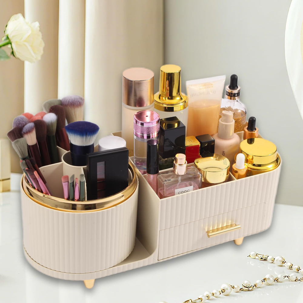 Zufudo Model 3016 Cream drawer section for small items and masks.