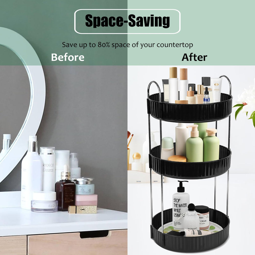 Zufudo rotating makeup organizer metal connectors emphasize sturdy assembly for long-term use.