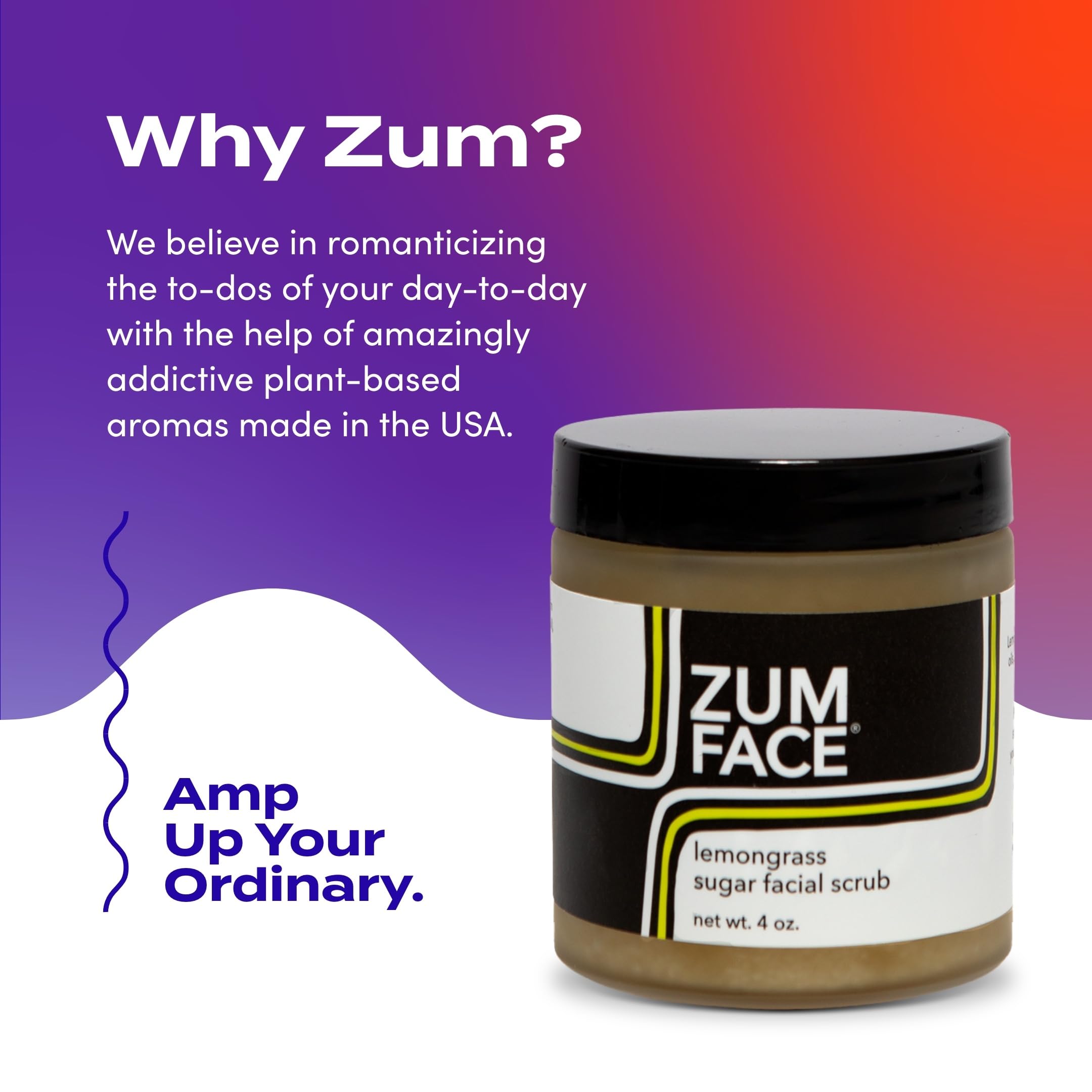 Zum Face Sugar Scrub application on face in spa-like routine