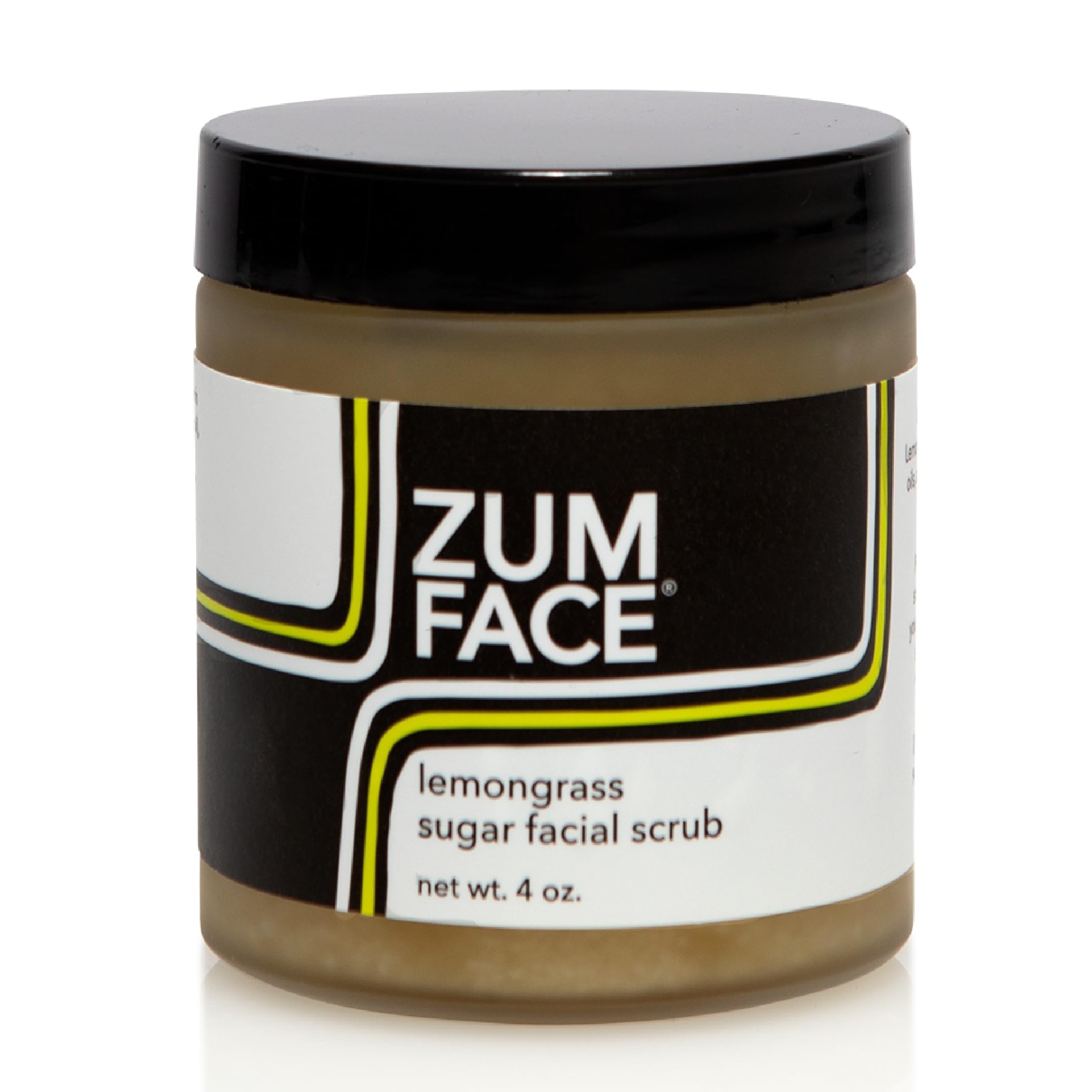 Zum Face Sugar Scrub jar showing gentle exfoliation for smoother skin