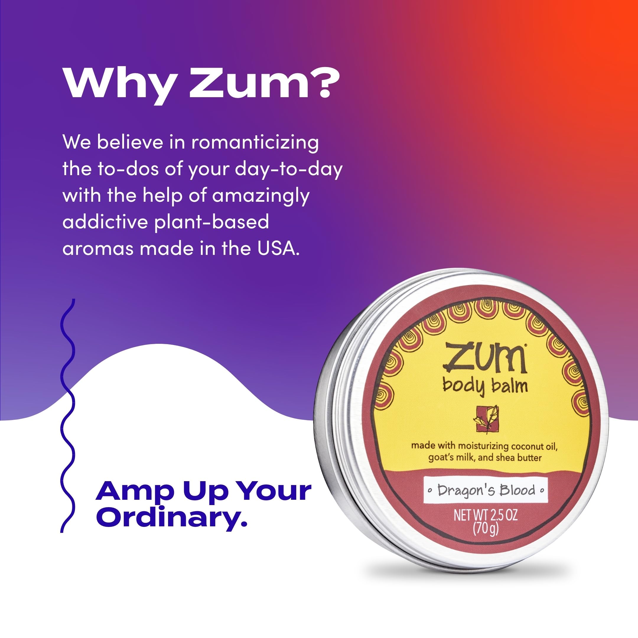 Packaging label of Zum Indigo Wild Body Balm for gift-ready natural care