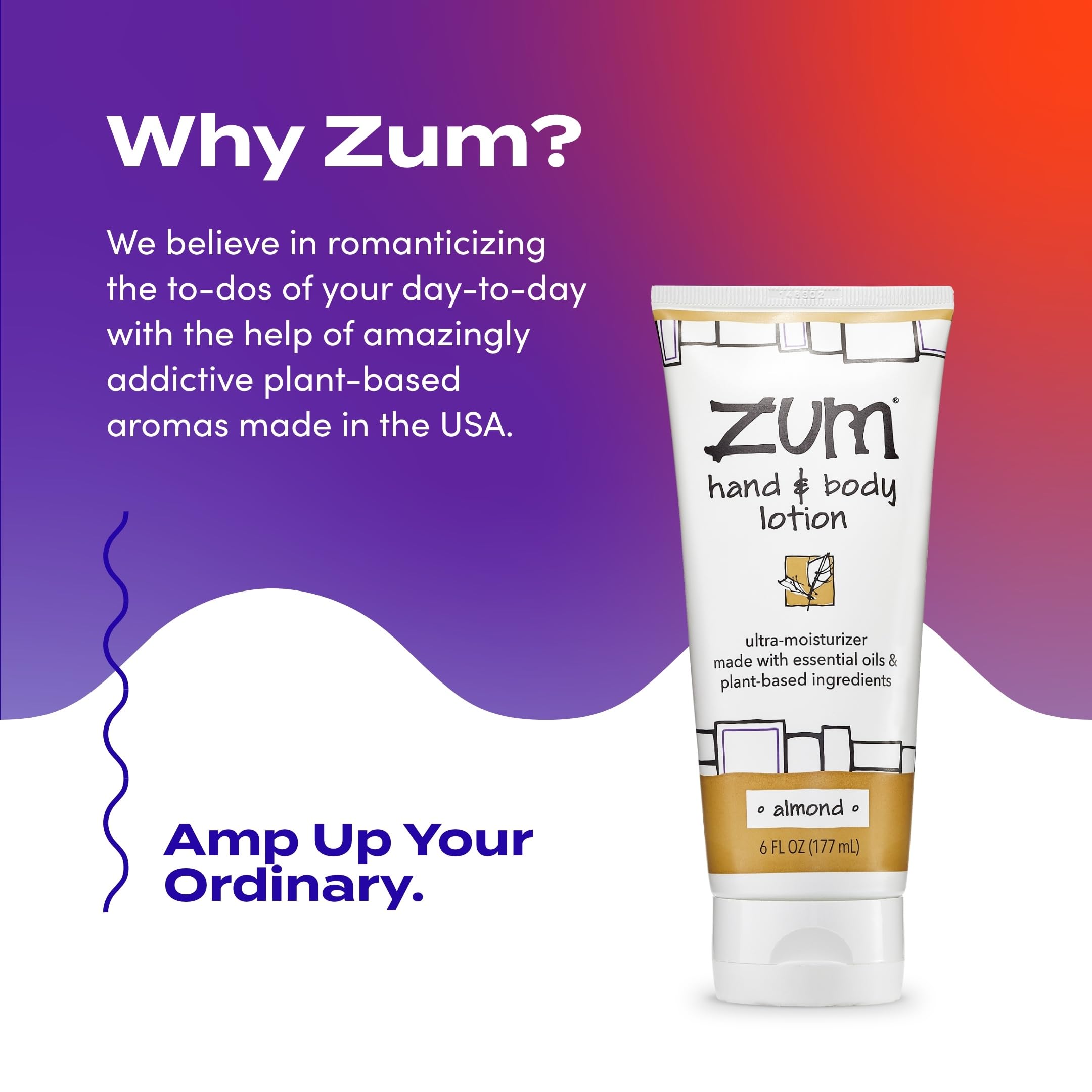 Zum Indigo Wild Hand & Body Lotion Almond applied to body for smooth skin.