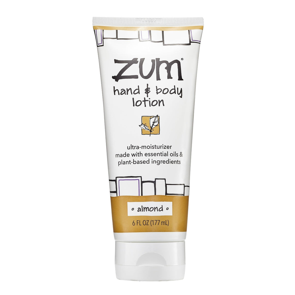 Zum Indigo Wild Hand & Body Lotion Almond bottle close-up showing creamy hydration.