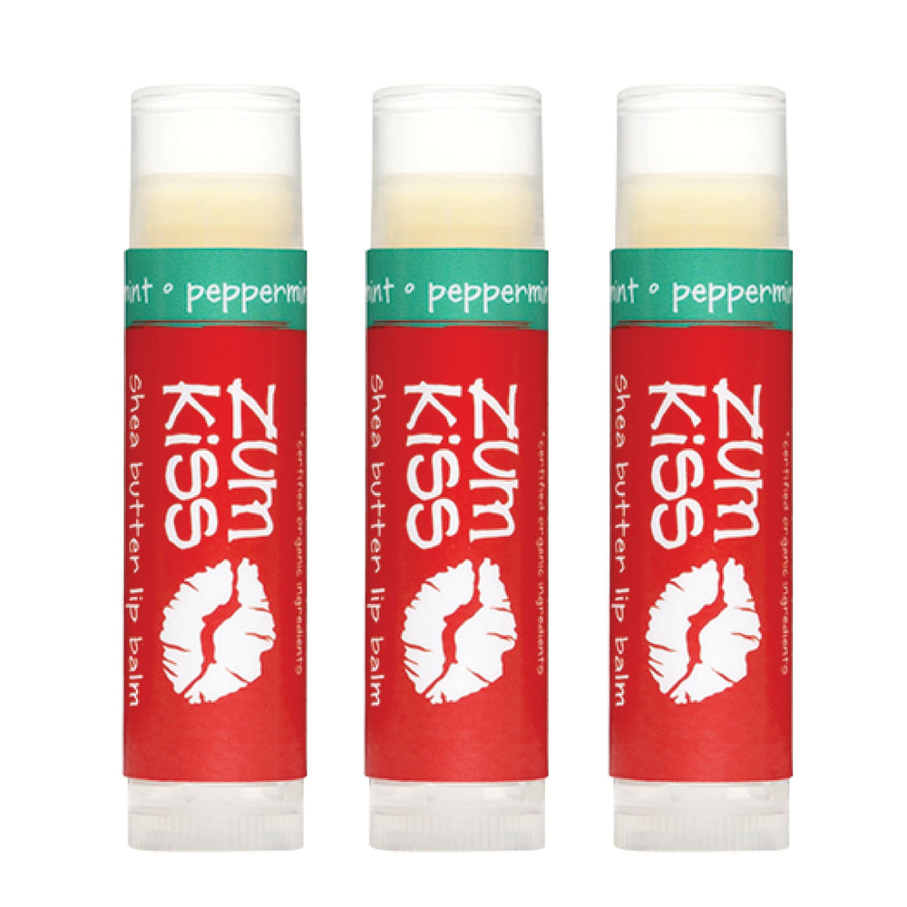 Zum Kiss Stick 3-pack packaging closeup for on-the-go lip care