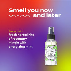 Zum Mist Room Spray pump-dispense for easy handheld mist and quick refresh.